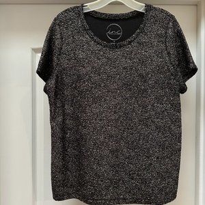 INC black with gold glitter top